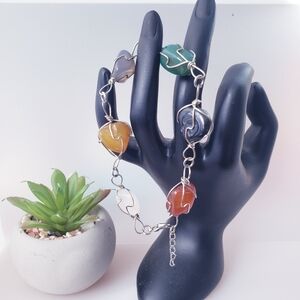 Wired Stone Bracelet - With Extension 10" Length